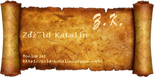 Zöld Katalin névjegykártya