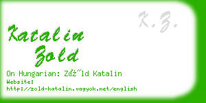 katalin zold business card